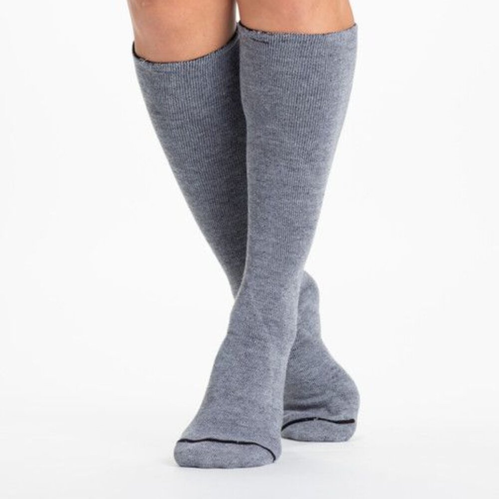 Sigvaris Well Being Basic Non-Compression Knee High Liner Socks Gray OS